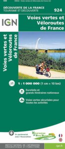 Couverture d’ouvrage : IGN Voies Vertes et Veloroutes de France - Carte topographique