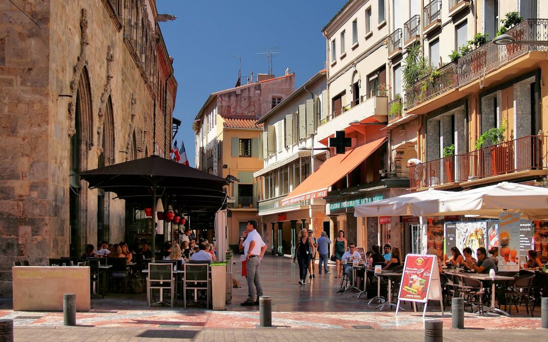 La cartes des pistes cyclables de Perpignan (66)